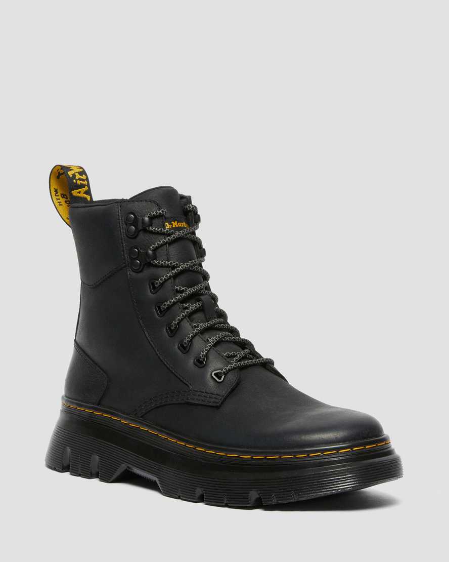 Dr. Martens Tarik Wyoming Nahka Miesten Utility Nilkkurit - Mustat Nilkkurit [148-FSYXGD]